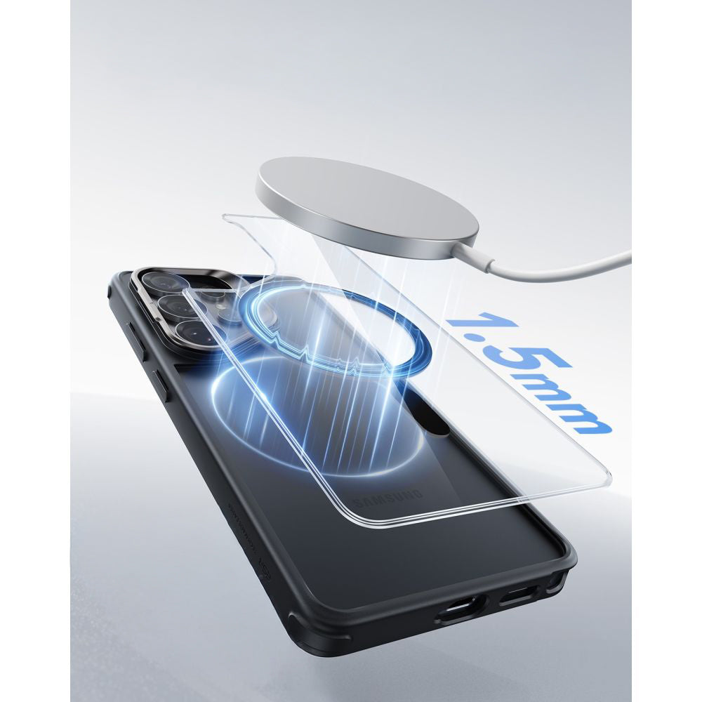 Handyhülle für Galaxy S26 Ultra, ESR Classic Hybrid Kickstand mit MagSafe, Transparent-Schwarz