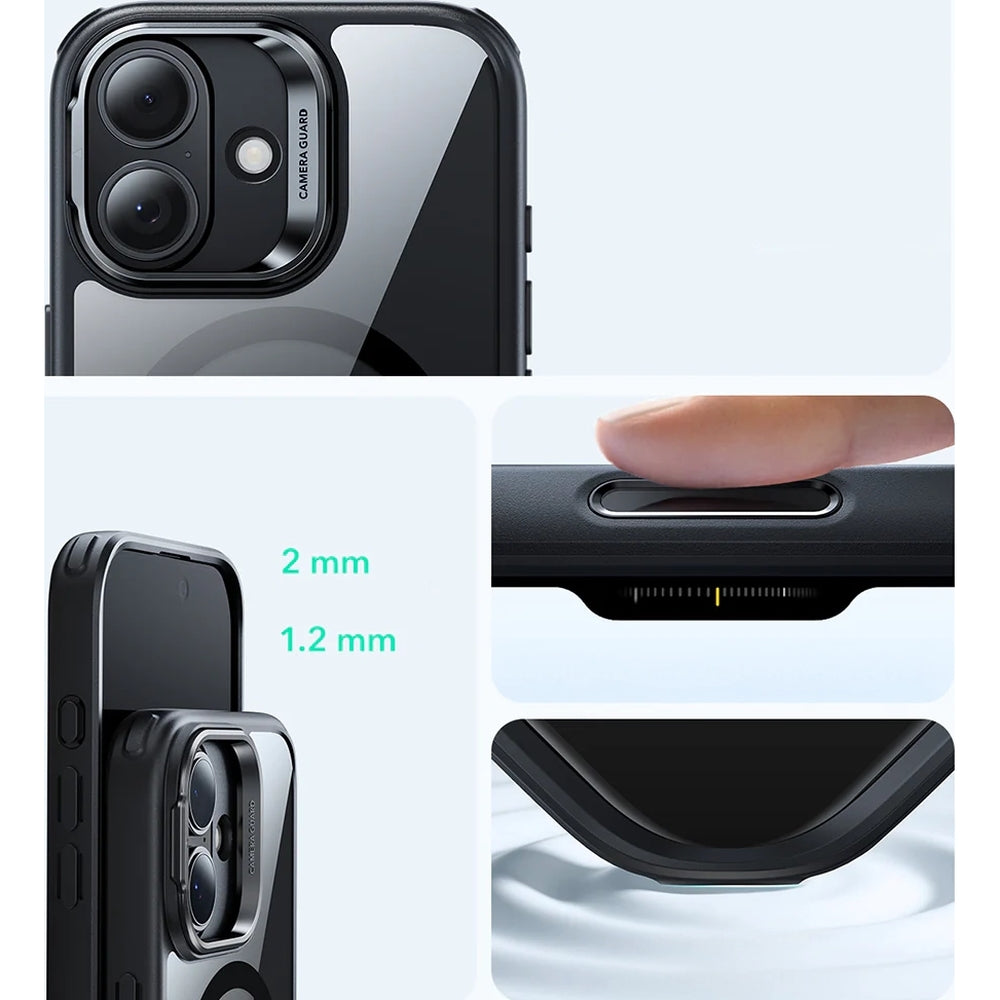 Handyhülle für iPhone 17, ESR Classic Hybrid mit MagSafe, Schwarz / Transparent
