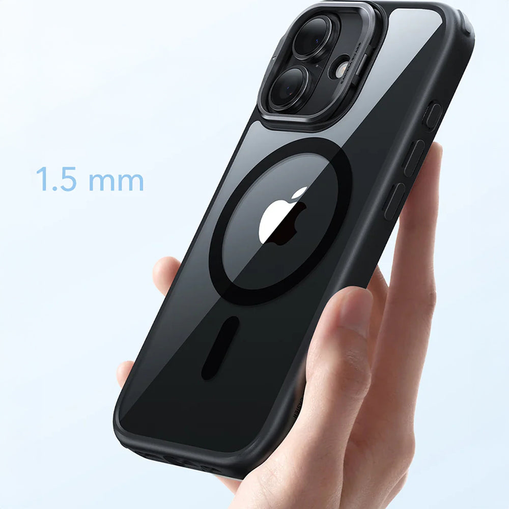 Handyhülle für iPhone 17, ESR Classic Hybrid mit MagSafe, Schwarz / Transparent