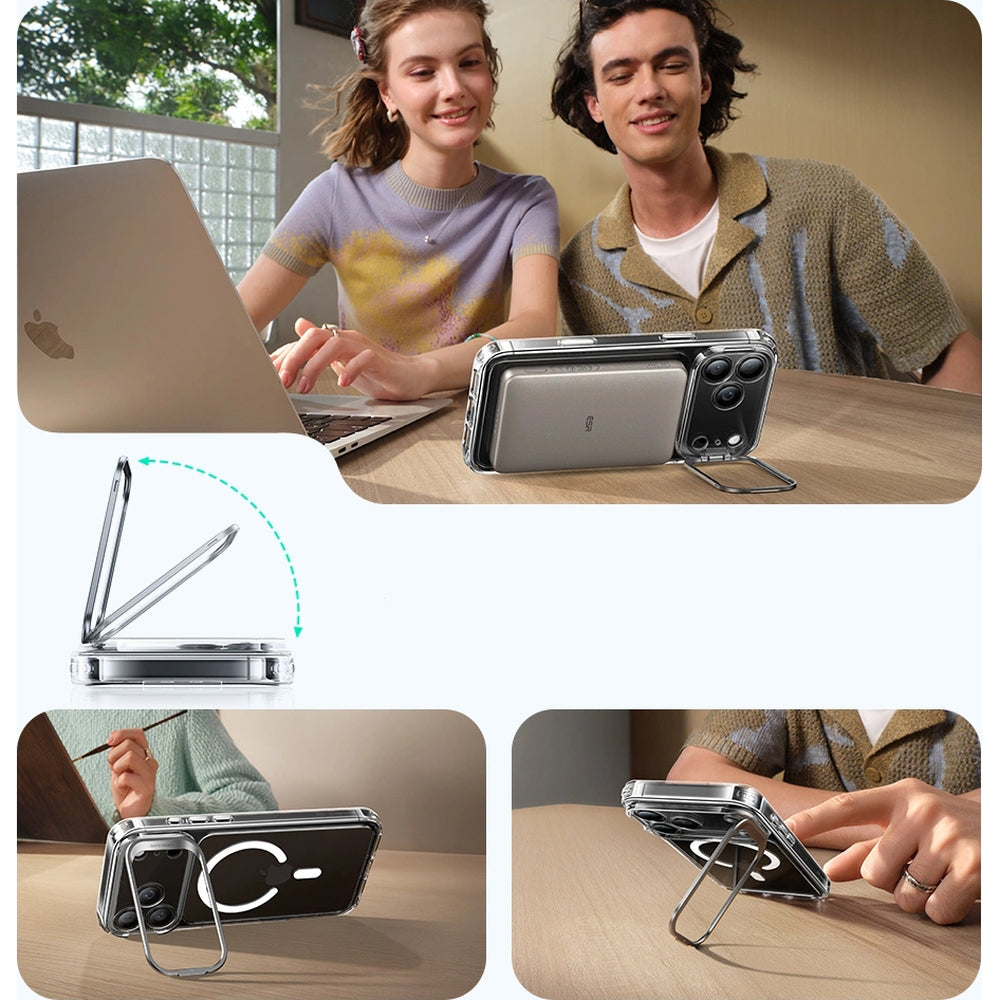 Handyhülle für iPhone 17 Pro Max, ESR Classic Hybrid Kickstand mit MagSafe, Transparent