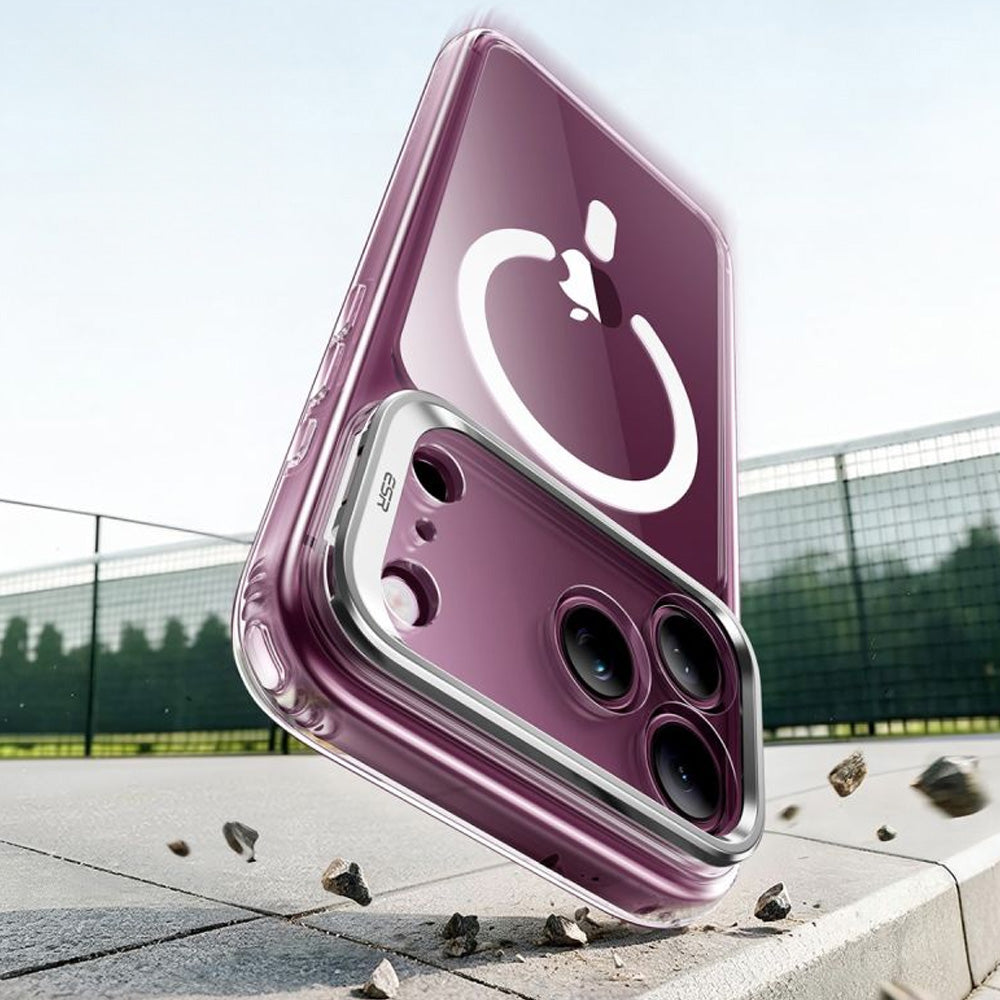 Handyhülle für iPhone 18 Pro / 17 Pro, ESR Classic Hybrid Kickstand mit MagSafe, Transparent-Weiß (4/6)