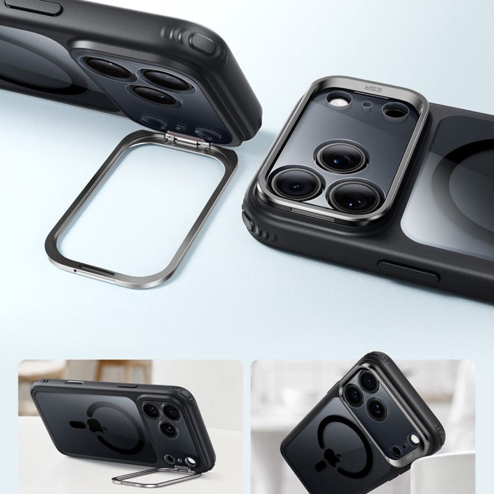 Handyhülle für iPhone 18 Pro / 17 Pro, ESR Classic Hybrid Kickstand mit MagSafe, Transparent-Schwarz (3/6)