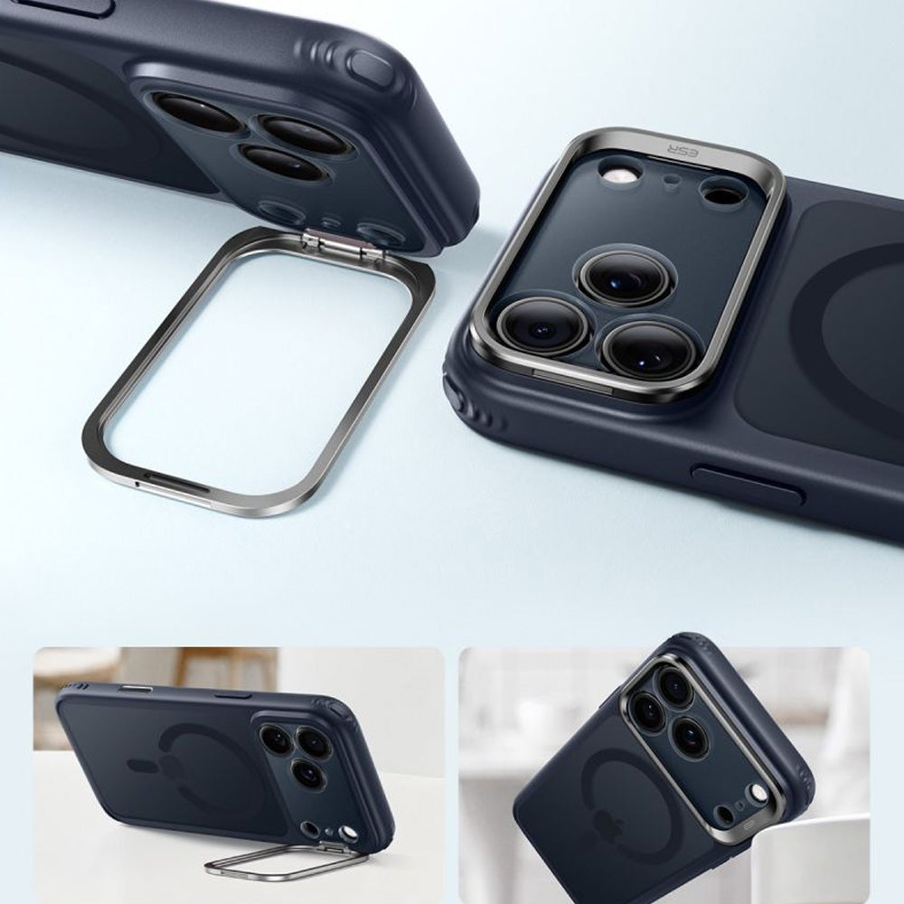 Handyhülle für iPhone 18 Pro / 17 Pro, ESR Classic Hybrid Kickstand mit MagSafe, Dunkelblau-Rauchfarben (3/6)