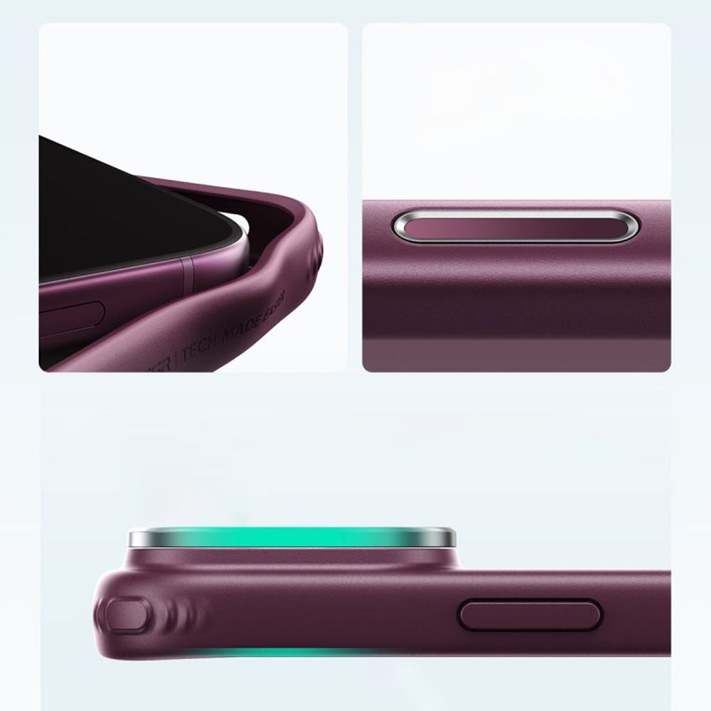 Handyhülle für iPhone 18 Pro / 17 Pro, ESR Classic Hybrid Kickstand mit MagSafe, Burgunderrot-Rauchfarben (5/6)