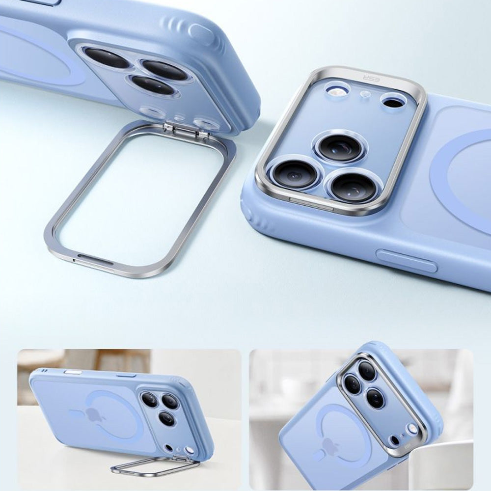 Handyhülle für iPhone 18 Pro Max / 17 Pro Max, ESR Classic Hybrid Kickstand mit MagSafe, Hellblau-Rauchfarben (3/6)