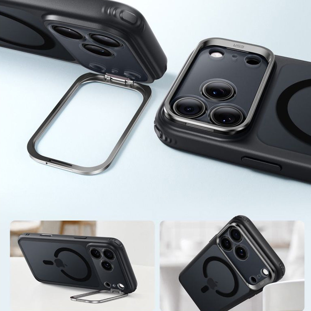 Handyhülle für iPhone 18 Pro Max / 17 Pro Max, ESR Classic Hybrid Kickstand mit MagSafe, Schwarz-Rauchfarben (3/6)