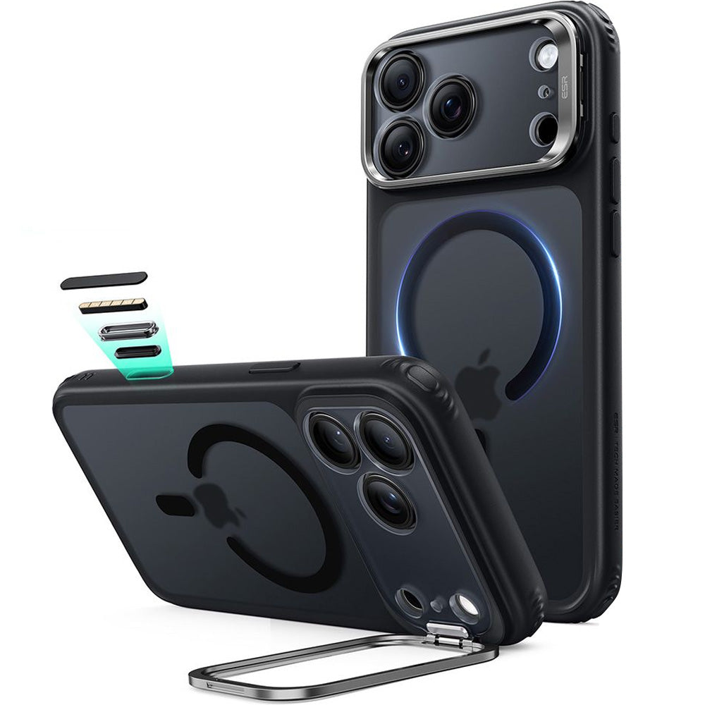 Handyhülle für iPhone 18 Pro Max / 17 Pro Max, ESR Classic Hybrid Kickstand mit MagSafe, Schwarz-Rauchfarben (2/6)