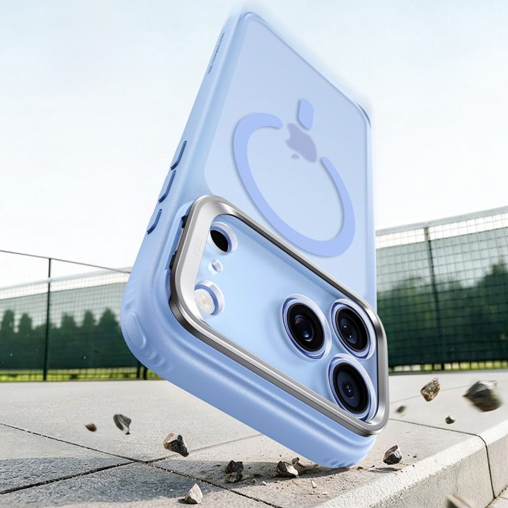 Handyhülle für iPhone 18 Pro Max / 17 Pro Max, ESR Classic Hybrid Kickstand mit MagSafe, Hellblau-Rauchfarben (4/6)