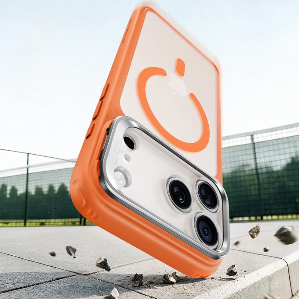 Handyhülle für iPhone 18 Pro Max / 17 Pro Max, ESR Classic Hybrid Kickstand mit MagSafe, Orange-Rauchfarben (4/6)