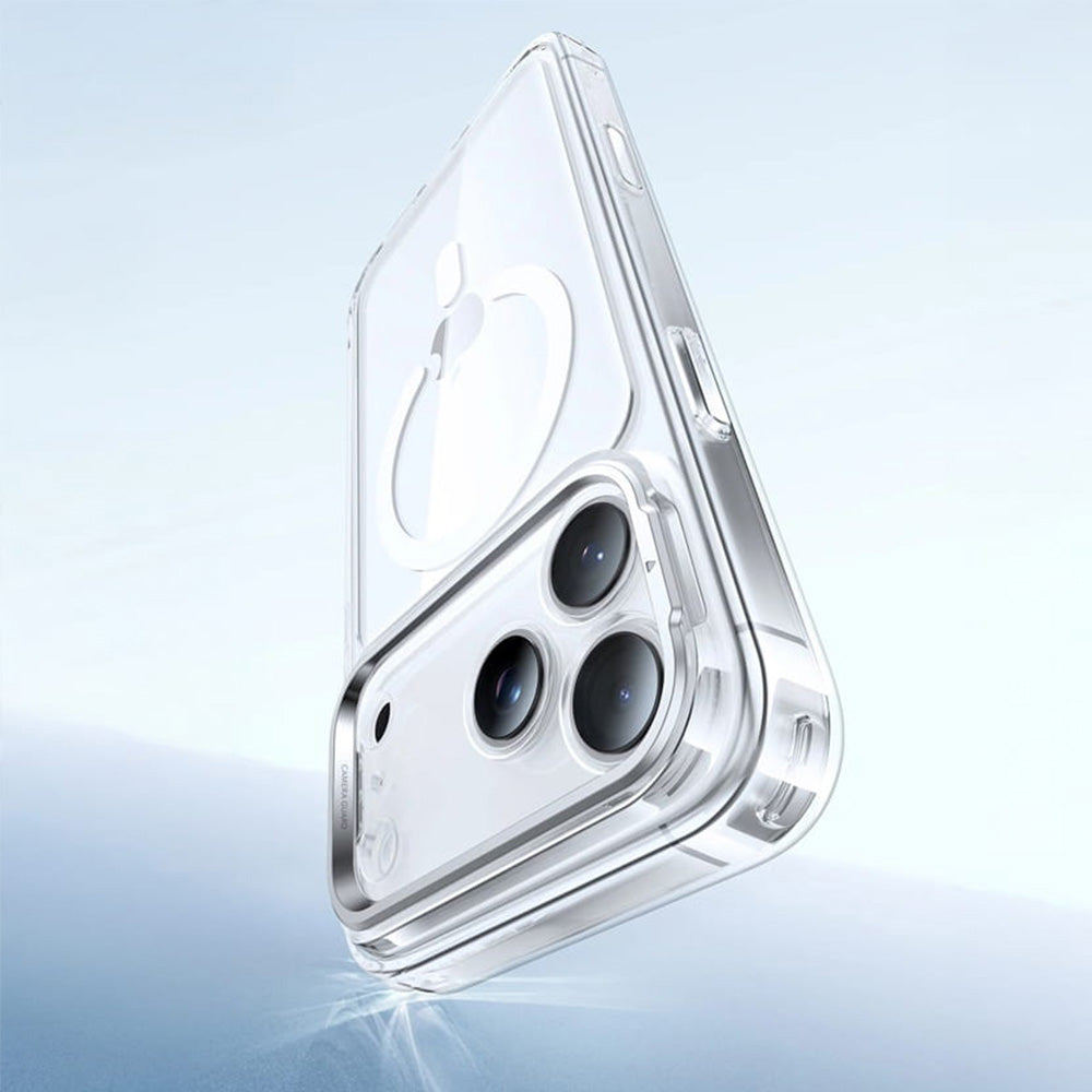 Handyhülle für iPhone 17 Pro, ESR Classic Hybrid Kickstand mit MagSafe, Transparent-Weiß
