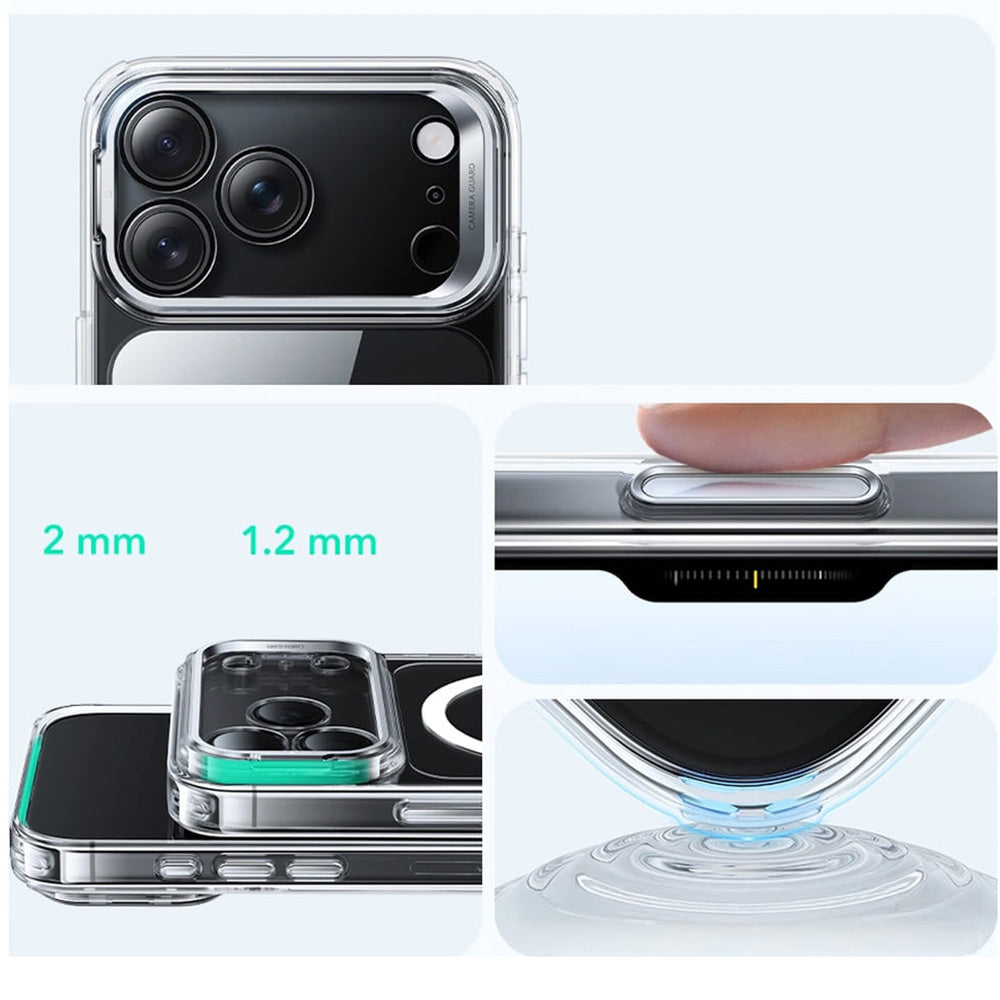 Handyhülle für iPhone 17 Pro, ESR Classic Hybrid Kickstand mit MagSafe, Transparent-Weiß
