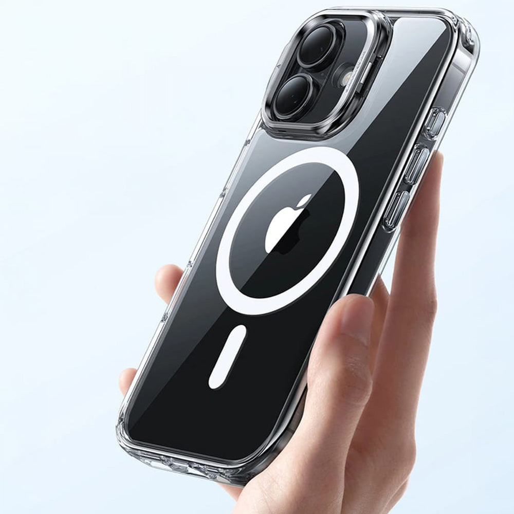 Handyhülle für iPhone 17, ESR Classic Hybrid Kickstand mit MagSafe, Transparent-Weiß