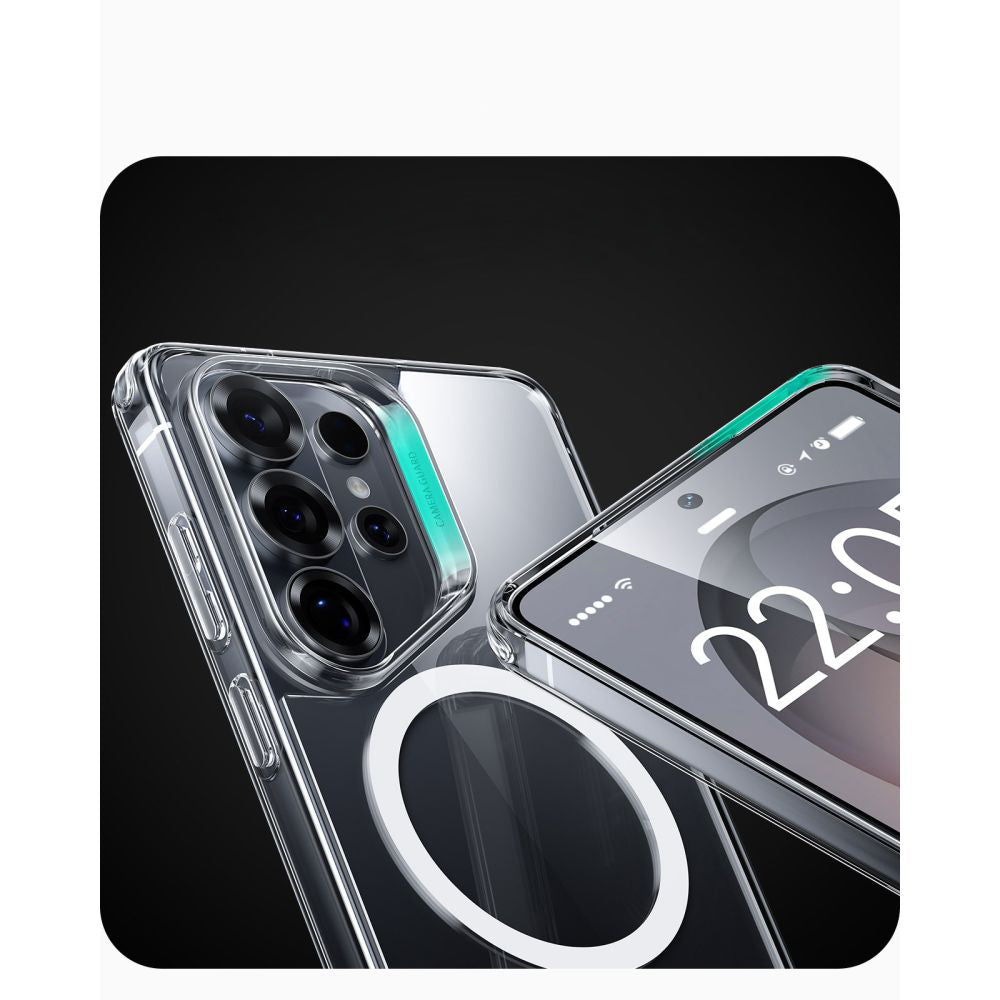 Handyhülle für Galaxy S26 Ultra, ESR Classic Hybrid mit MagSafe, Transparent und Silbern