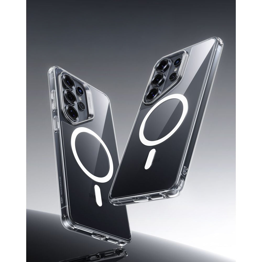 Handyhülle für Galaxy S26 Ultra, ESR Classic Hybrid mit MagSafe, Transparent und Silbern