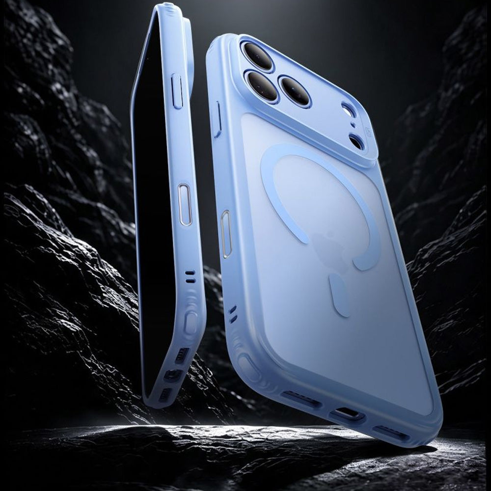Handyhülle für iPhone 18 Pro / 17 Pro, ESR Classic Hybrid mit MagSafe, Hellblau-Rauchfarben (3/6)