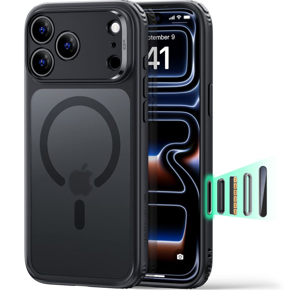Handyhülle für iPhone 18 Pro Max / 17 Pro Max, ESR Classic Hybrid mit MagSafe, Schwarz-Rauchfarben (1/6)