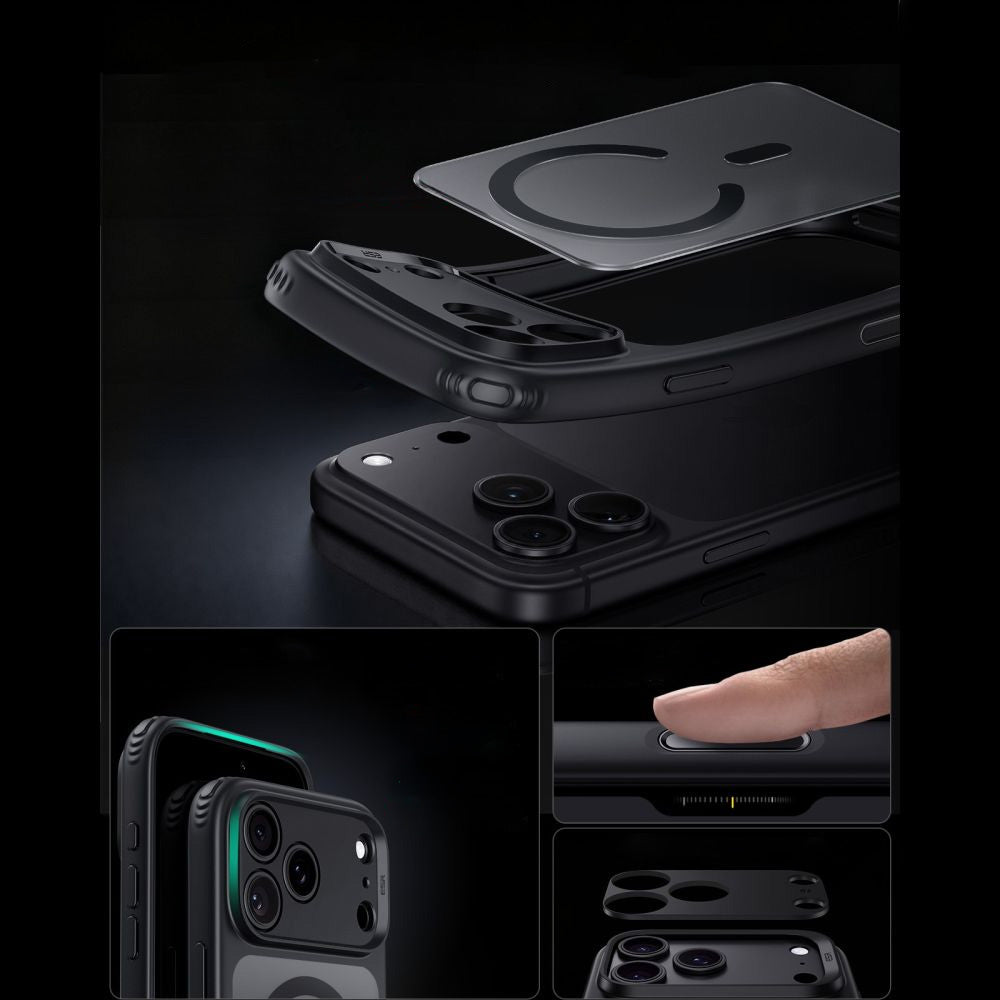 Handyhülle für iPhone 18 Pro Max / 17 Pro Max, ESR Classic Hybrid mit MagSafe, Schwarz-Rauchfarben (5/6)