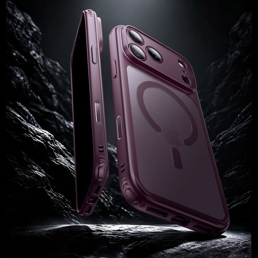 Handyhülle für iPhone 18 Pro Max / 17 Pro Max, ESR Classic Hybrid mit MagSafe, Burgunderrot-Rauchfarben (3/6)