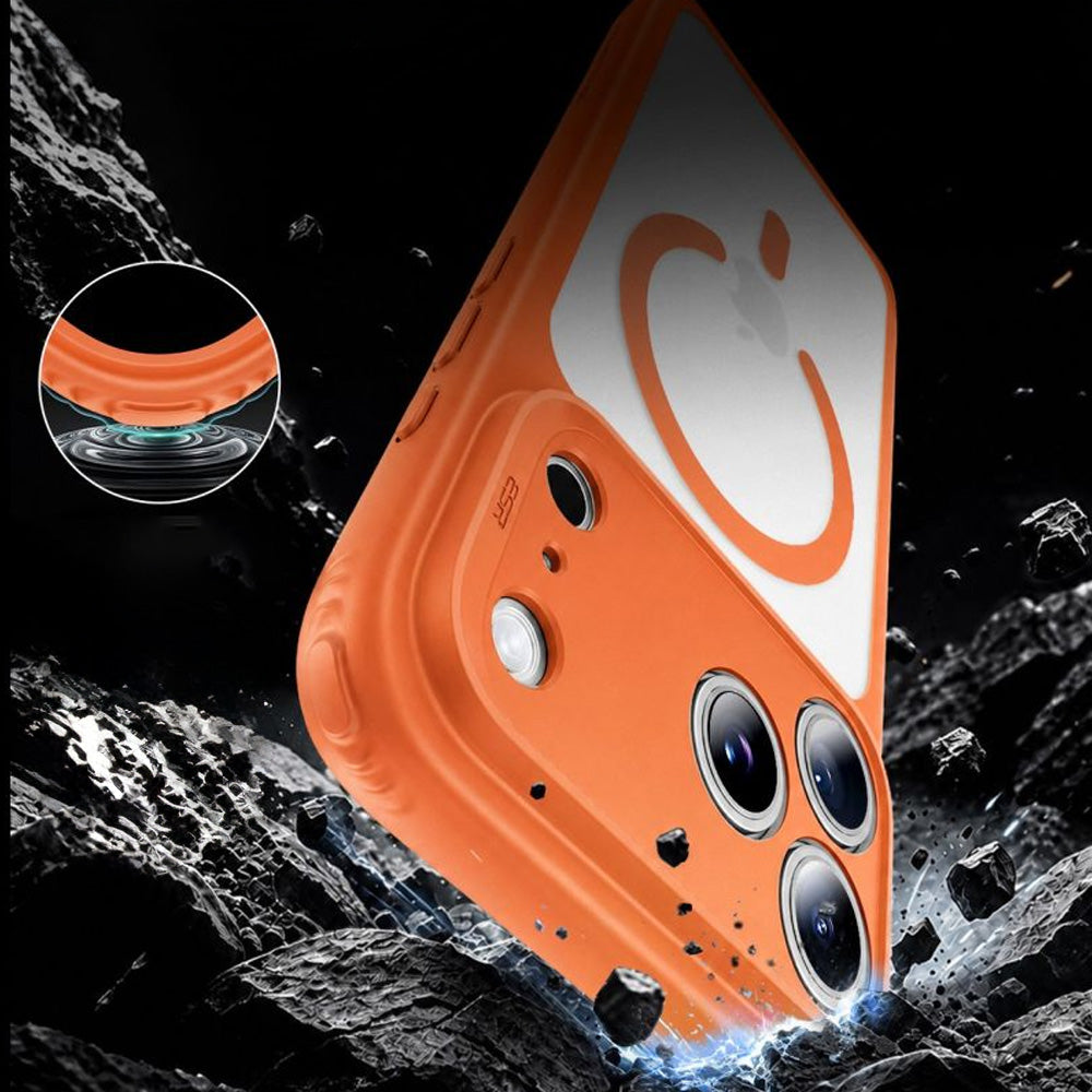 Handyhülle für iPhone 18 Pro Max / 17 Pro Max, ESR Classic Hybrid mit MagSafe, Orange-Rauchfarben (4/6)