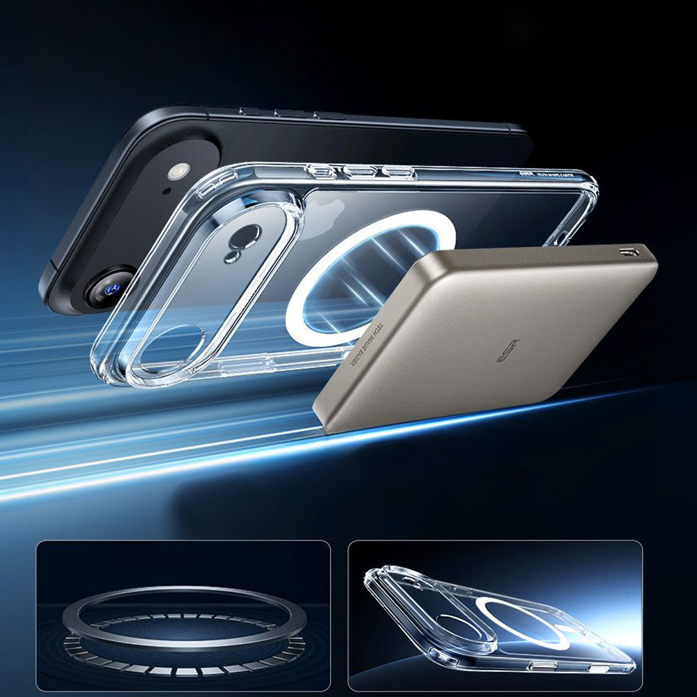 Set Handyhülle, Glas für iPhone Air, ESR Classic Hybrid mit MagSafe & Tempered Glass, Transparent