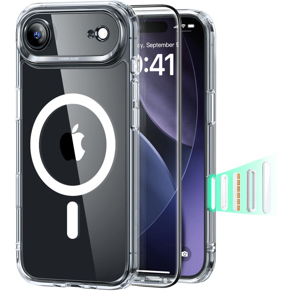 Set Handyhülle, Glas für iPhone Air, ESR Classic Hybrid mit MagSafe & Tempered Glass, Transparent
