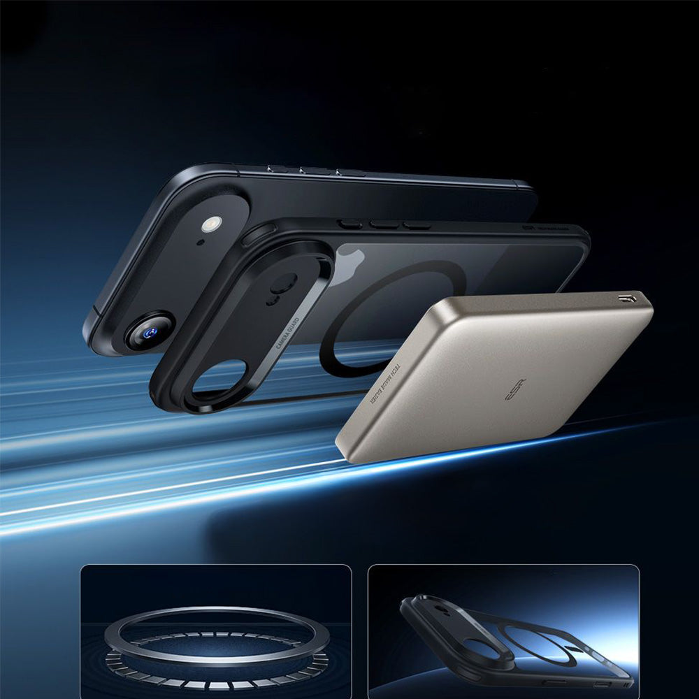Set Handyhülle, Glas für iPhone Air, ESR Classic Hybrid mit MagSafe & Tempered Glass, Schwarz und Transparent