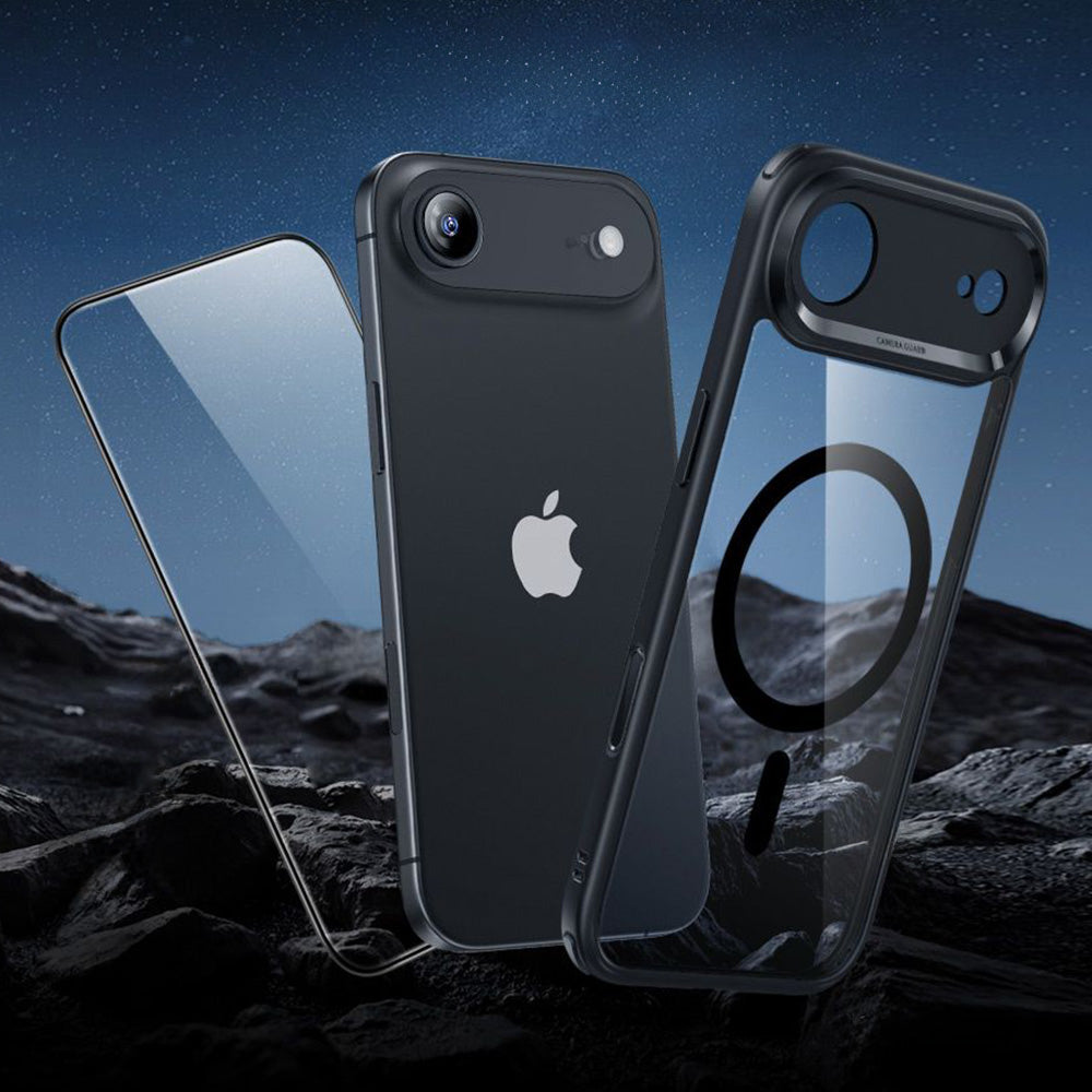 Set Handyhülle, Glas für iPhone Air, ESR Classic Hybrid mit MagSafe & Tempered Glass, Schwarz und Transparent