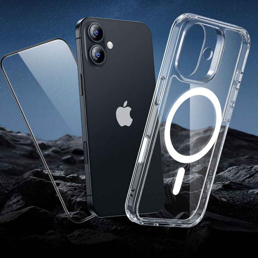 Set Handyhülle, Glas für iPhone 17, ESR Classic Hybrid mit MagSafe & Tempered Glass, Transparent
