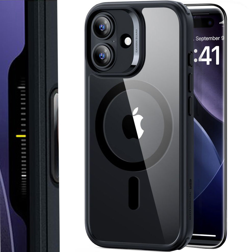 Set Handyhülle, Glas für iPhone 17, ESR Classic Hybrid mit MagSafe & Tempered Glass, Schwarz und Transparent