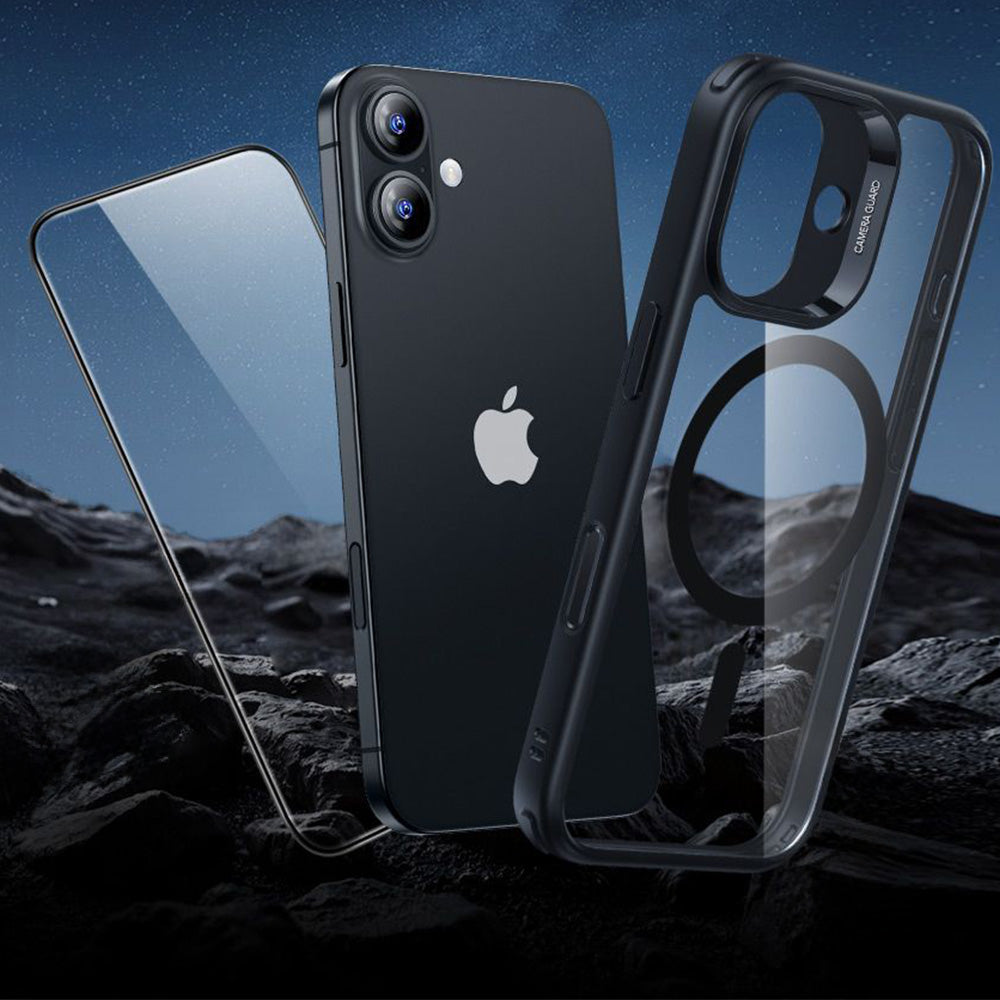 Set Handyhülle, Glas für iPhone 17, ESR Classic Hybrid mit MagSafe & Tempered Glass, Schwarz und Transparent