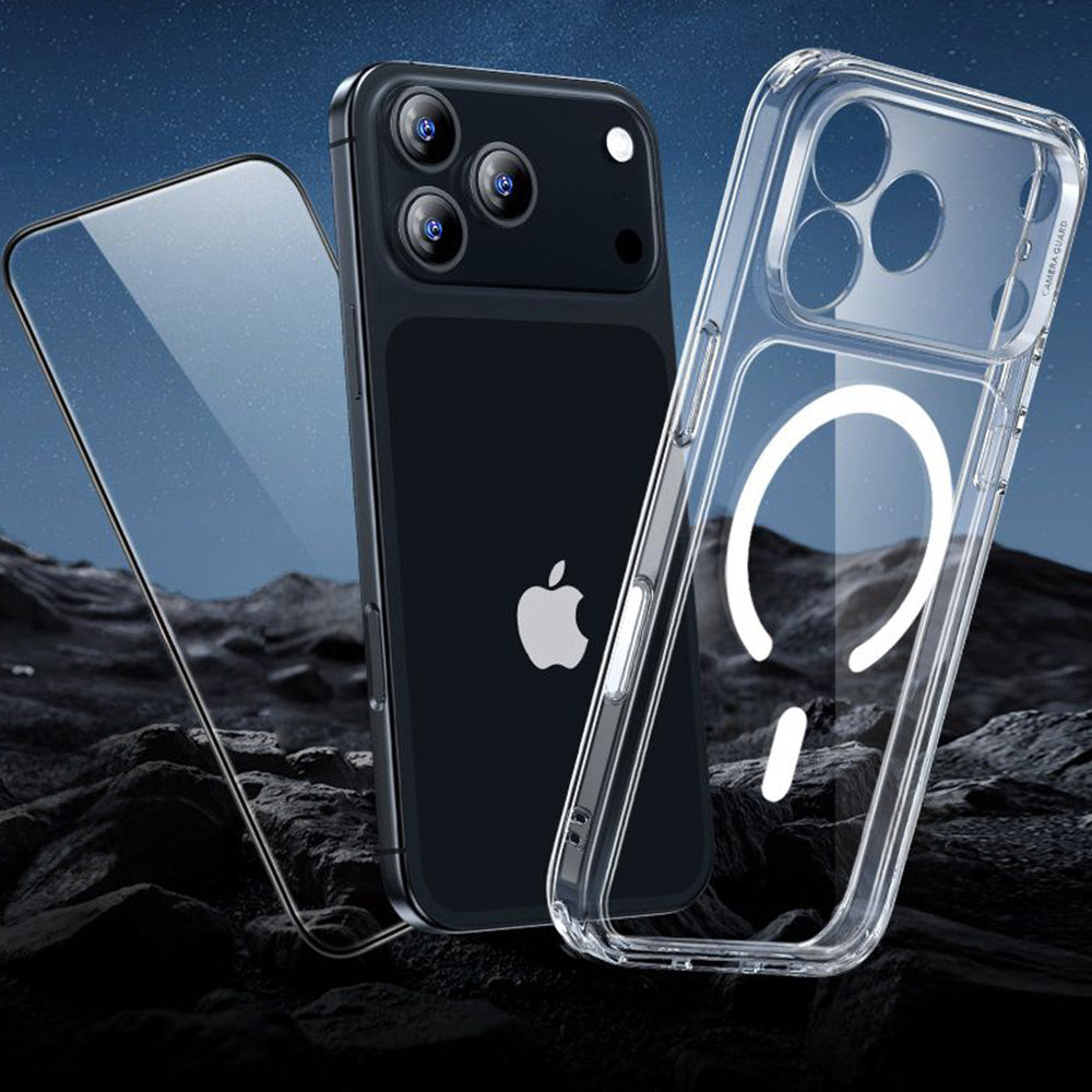 Set Handyhülle, Glas für iPhone 17 Pro, ESR Classic Hybrid mit MagSafe & Tempered Glass, Transparent