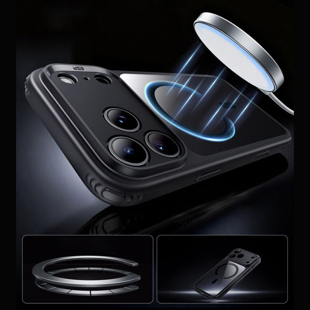 Set: Handyhülle, Glas für iPhone 18 Pro Max / 17 Pro Max, ESR Classic Hybrid mit MagSafe & Tempered Glass, Transparent-Schwarz (2/5)