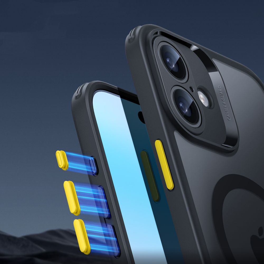 Handyhülle und Gehärtetes Glas für Bildschirm für iPhone 16, ESR Classic Pro Set HaloLock für MagSafe, Durchscheinend-Schwarz