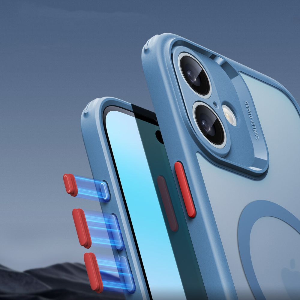 Handyhülle und Gehärtetes Glas für Bildschirm für iPhone 16, ESR Classic Pro Set HaloLock für MagSafe, Durchscheinend-Blau