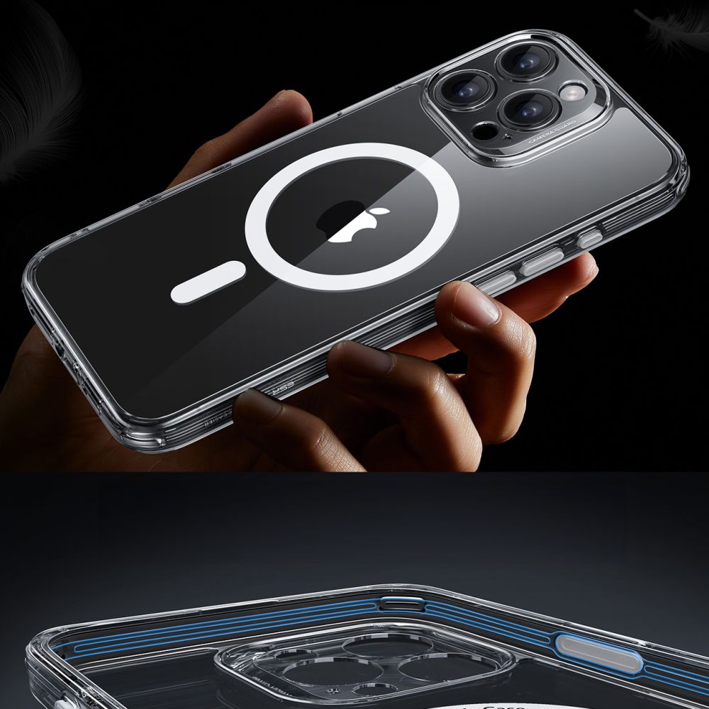 Handyhülle und Gehärtetes Glas für Bildschirm für iPhone 16 Pro Max, ESR Classic Pro Set HaloLock für MagSafe, Transparent