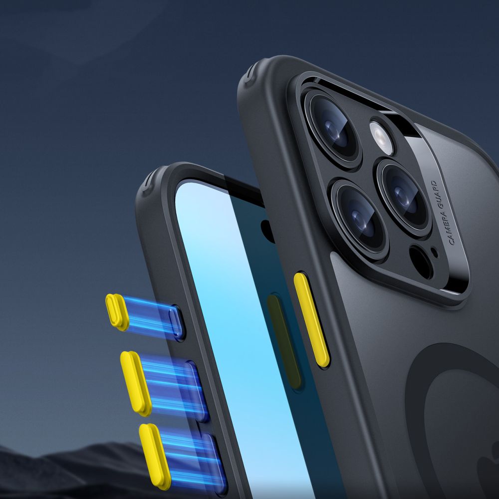 Handyhülle und Gehärtetes Glas für Bildschirm für iPhone 16 Pro Max, ESR Classic Pro Set HaloLock für MagSafe, Durchscheinend-Schwarz
