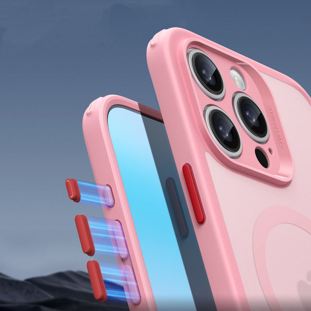 Handyhülle und Gehärtetes Glas für Bildschirm für iPhone 16 Pro Max, ESR Classic Pro Set HaloLock für MagSafe, Durchscheinend-Rosa