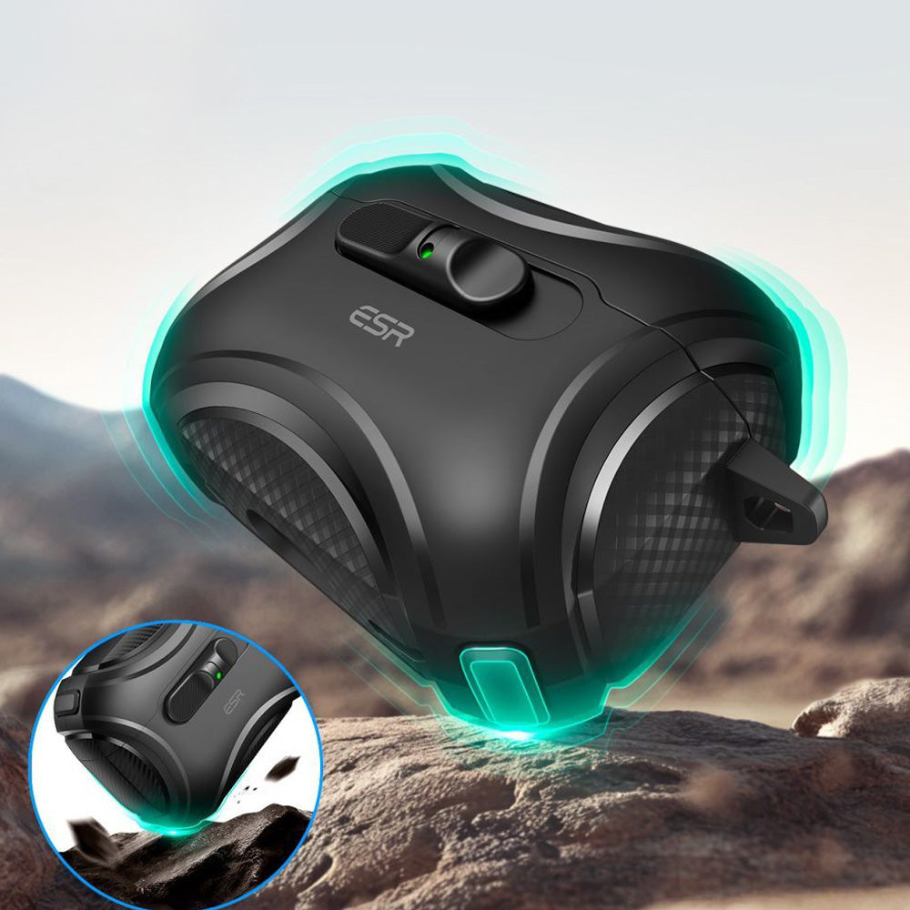 Schutzhülle für AirPods Pro 3, ESR Cyber FlickLock Halolock mit MagSafe, Schwarz