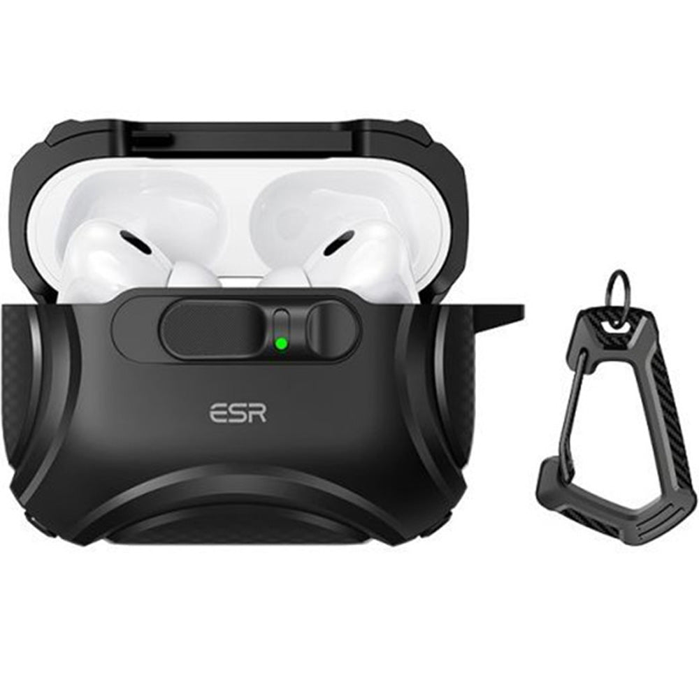 Schutzhülle für AirPods Pro 3, ESR Cyber FlickLock Halolock mit MagSafe, Schwarz