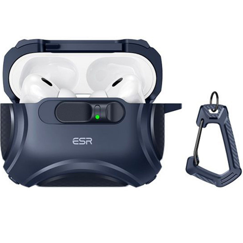 Schutzhülle für AirPods Pro 3, ESR Cyber FlickLock Halolock mit MagSafe, Dunkelblau