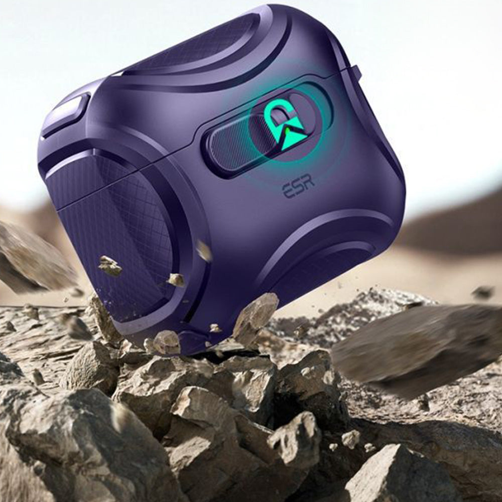 Schutzhülle für AirPods Pro 3, ESR Cyber FlickLock Halolock mit MagSafe, Dunkelviolett