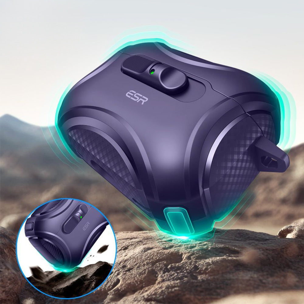 Schutzhülle für AirPods Pro 3, ESR Cyber FlickLock Halolock mit MagSafe, Dunkelviolett