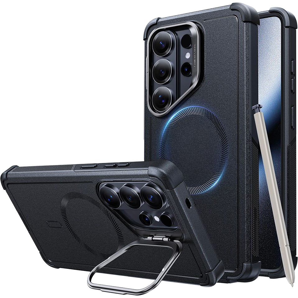 Handyhülle für Galaxy S26 Ultra, ESR Cyber Tough Case Kickstand mit MagSafe, Schwarz