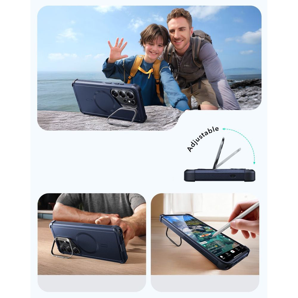 Handyhülle für Galaxy S26 Ultra, ESR Cyber Tough Case Kickstand mit MagSafe, Schwarz