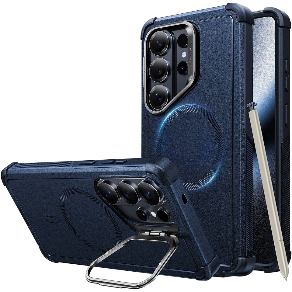 Handyhülle für Galaxy S26 Ultra, ESR Cyber Tough Case Kickstand mit MagSafe, Blau