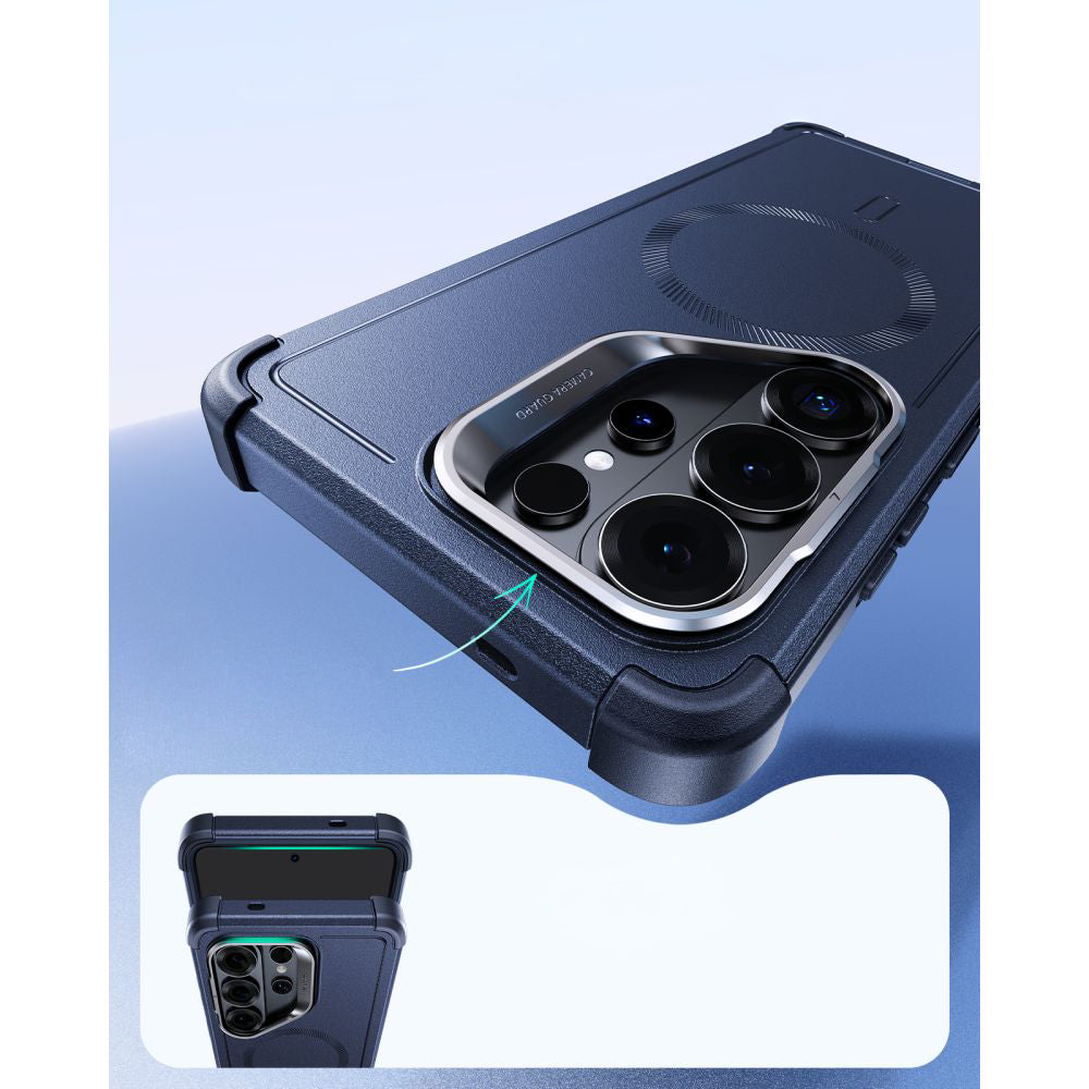Handyhülle für Galaxy S26 Ultra, ESR Cyber Tough Case Kickstand mit MagSafe, Blau