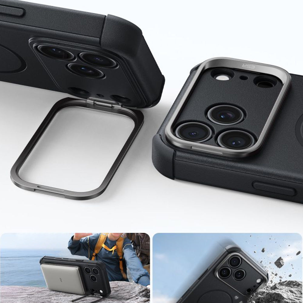 Handyhülle für iPhone 18 Pro / 17 Pro, ESR Cyber Tough Case Kickstand mit MagSafe, Schwarz (4/7)