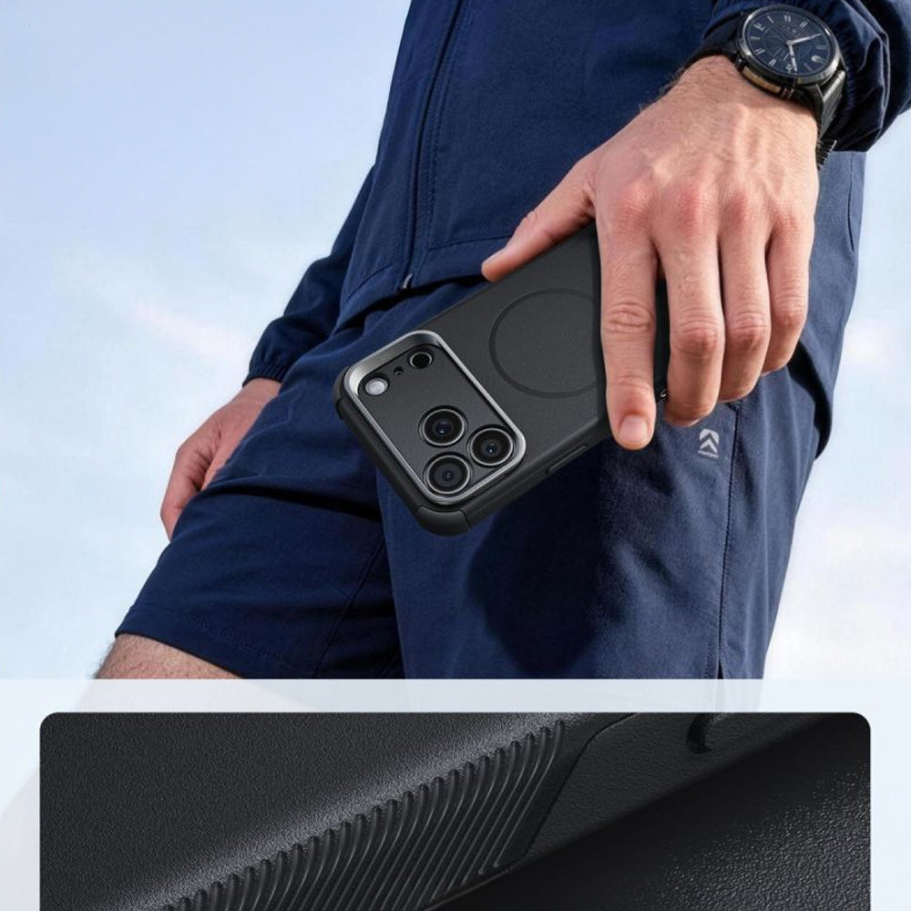 Handyhülle für iPhone 18 Pro / 17 Pro, ESR Cyber Tough Case Kickstand mit MagSafe, Schwarz (6/7)