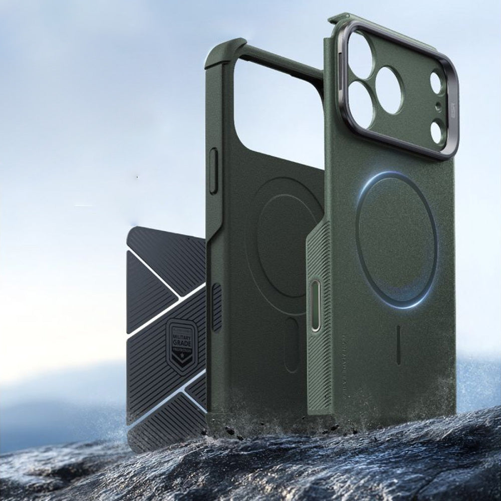 Handyhülle für iPhone 18 Pro / 17 Pro, ESR Cyber Tough Case Kickstand mit MagSafe, Dunkelgrün (3/7)