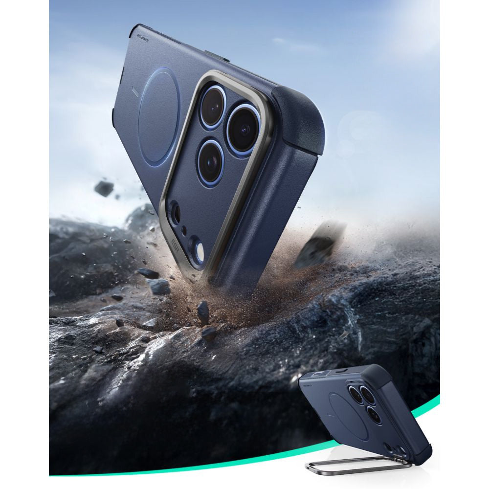 Handyhülle für iPhone 18 Pro / 17 Pro, ESR Cyber Tough Case Kickstand mit MagSafe, Dunkelblau (2/7)